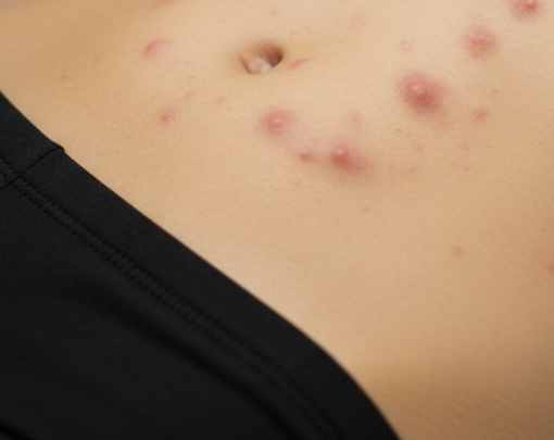 Dermatite da contatto al nichel sul lobo dell'orecchio